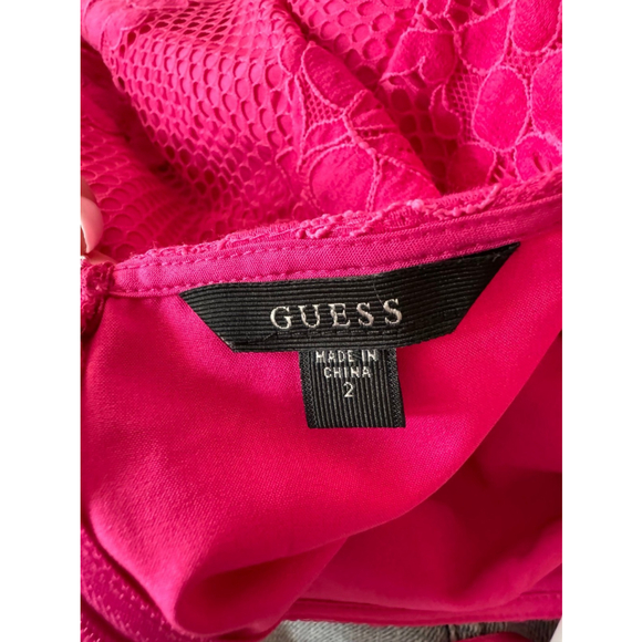 Guess Lace Halter Neck Romper Pink - Picture 4 of 4
